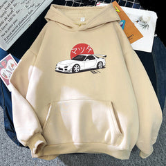 Printed Hoodie Men Women Fashion Hooded Sweatshirt Car Culture