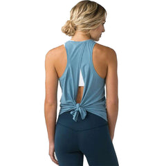 Women Backless Yoga Tank Top Shirts Sleeveless Off Shoulder Sports T Shirt Backless Crop Tops Racerback Gym Workout Clothes